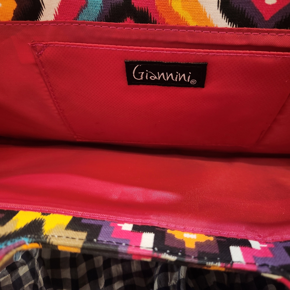 Multicolor Geometric Pattern Clutch - image 2